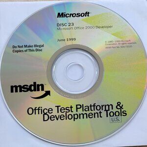 Vintage - Microsoft Office 2000 Developer, 1999
